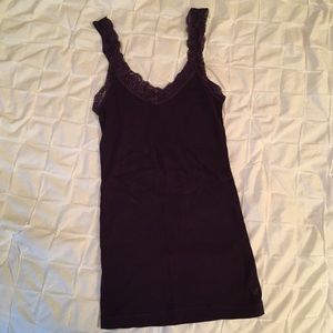 American Eagle dark purple lace trimmed tank top